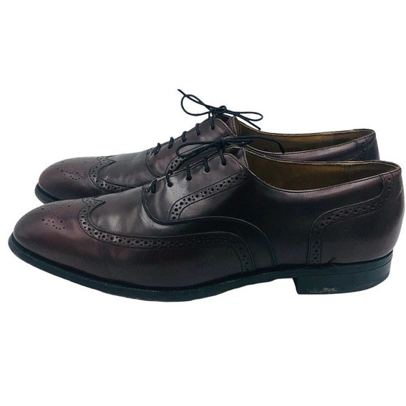 Johnston Murphy Optima Oxford Wingtips Brown Dress Shoes Sz 10 D display picture 3